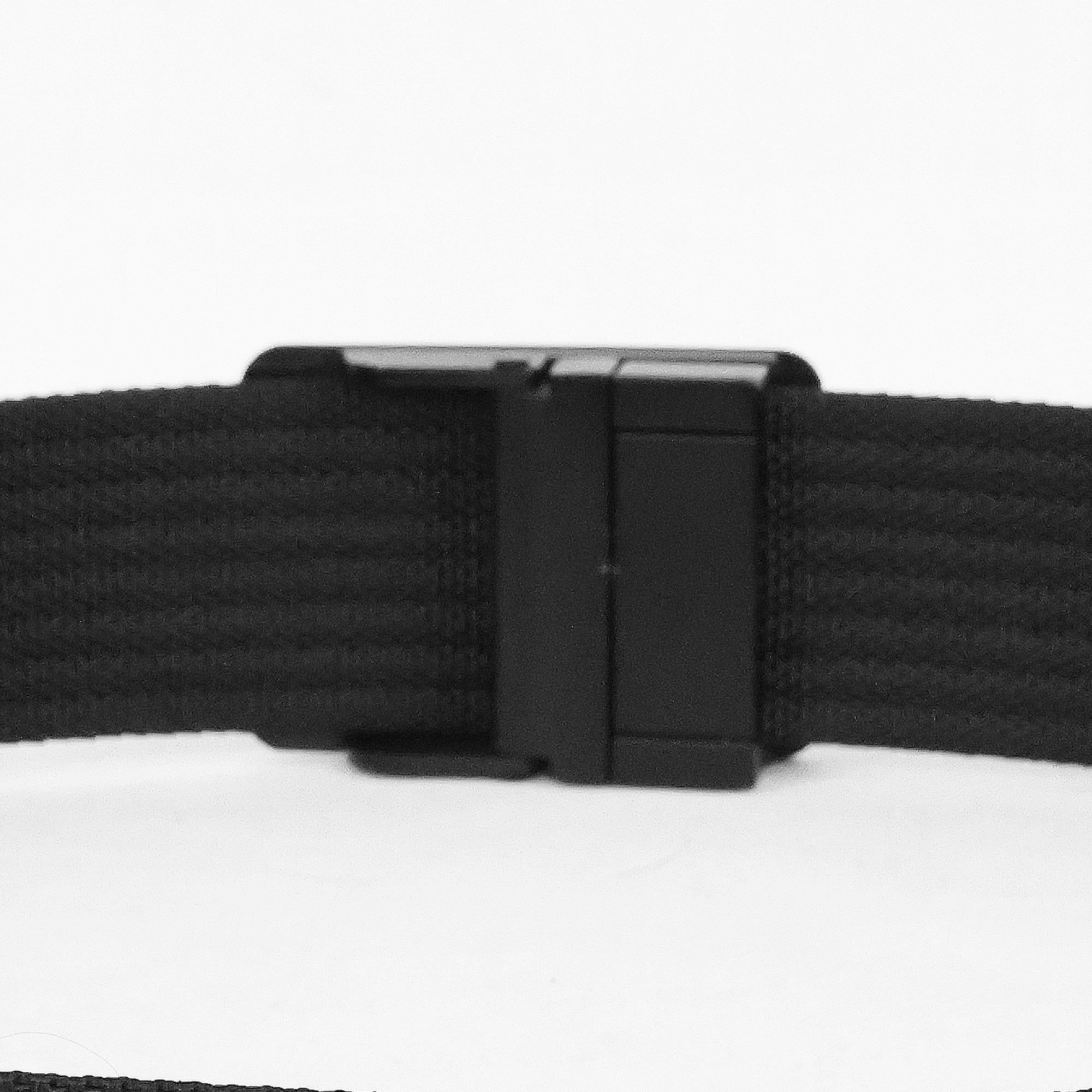 Tactical Nylon Belt - Black Metal Hexagon