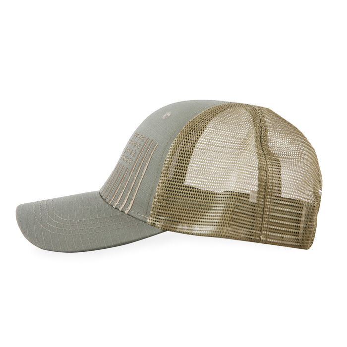 Embroidered American Flag - Trucker Mesh Hat